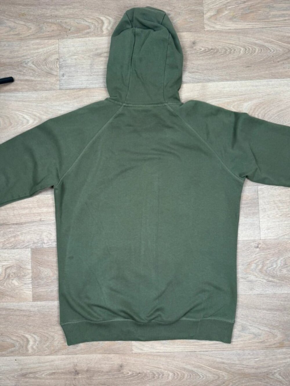 Men’s Dark Green Pullover Hoodie with Kangaroo Pocket Size L - Picture 2 of 4